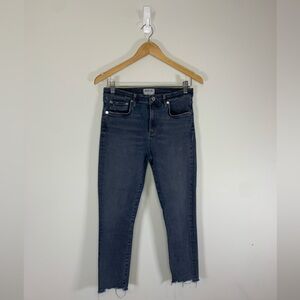 AGOLDE Sophie Crop High Rise Skinny Jeans in Dark Wash